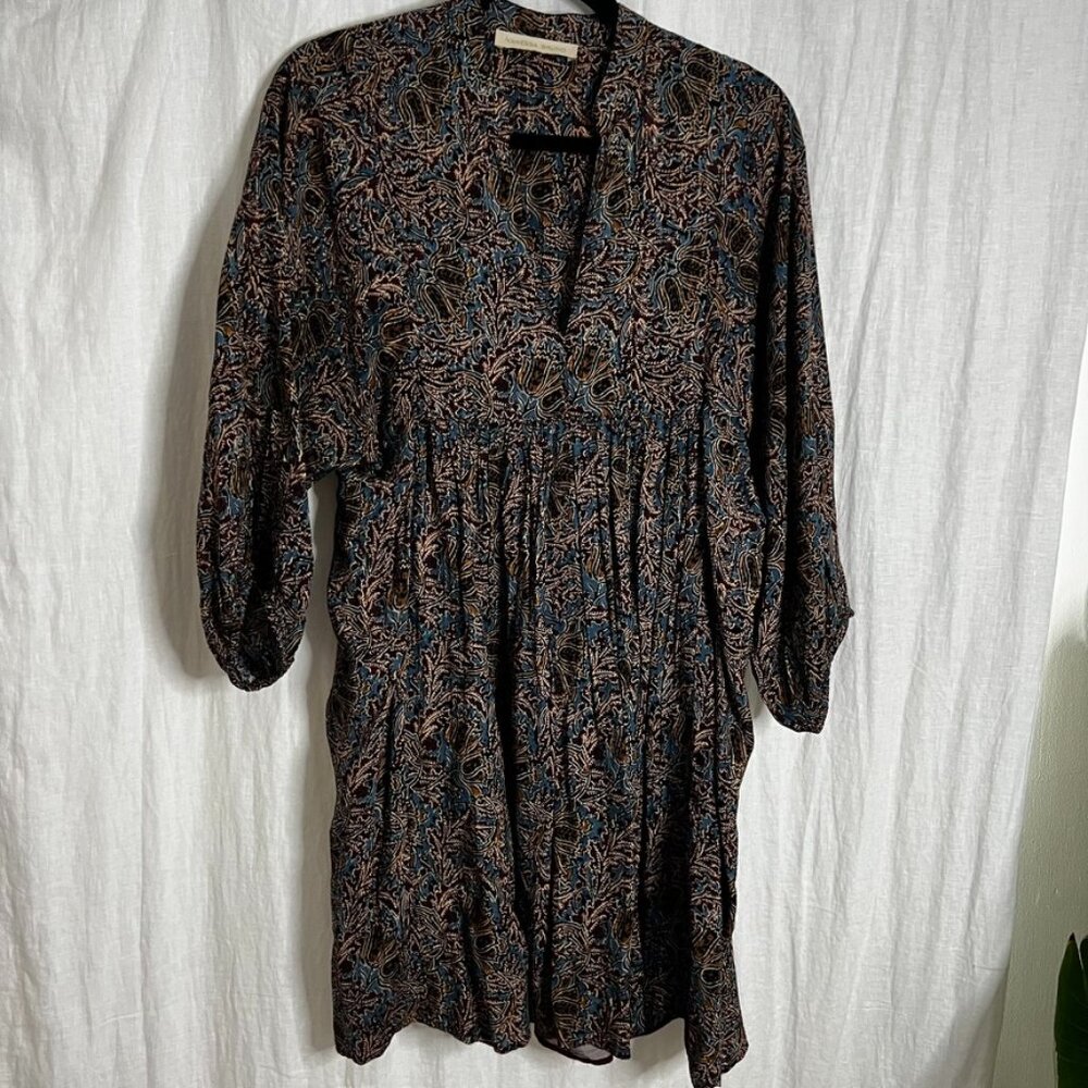 Vanessa Bruno Mini Burgundy 3/4 sleeve dress Size M